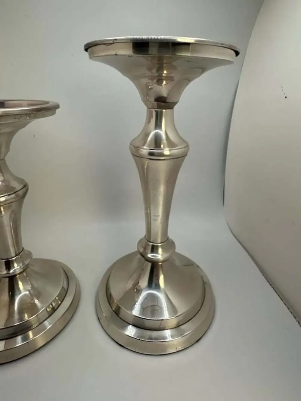 Restoration Hardware Silver Plated Candlestick Holders Set of 2